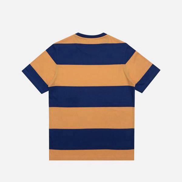 Camisetas Manga Corta Fila Hombre Naranjas / Azul Marino - Striped S/S - España 072641VNM